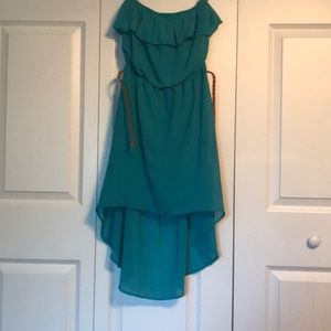 Strapless high low dress